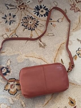 margot Rust Brown Leather Crossbody Bag